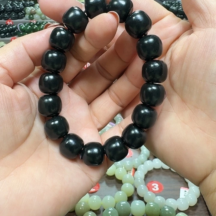 未镶嵌手链和田玉新疆黑青老型卡14