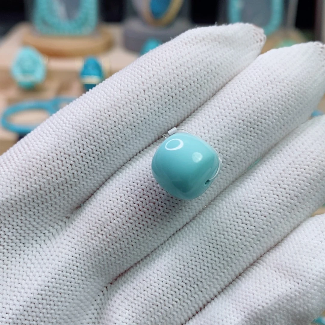 绿松石未镶嵌珠宝奇石12.7mm