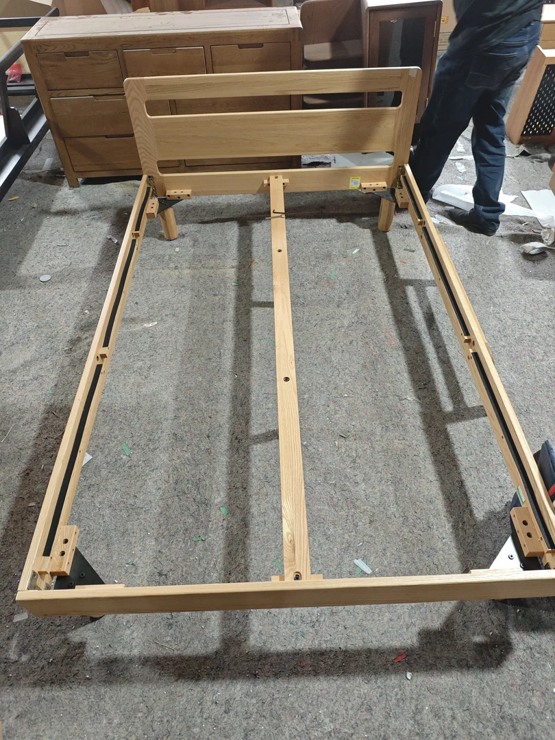 实木床橡木 120*190瑕疵无售后 朱8978