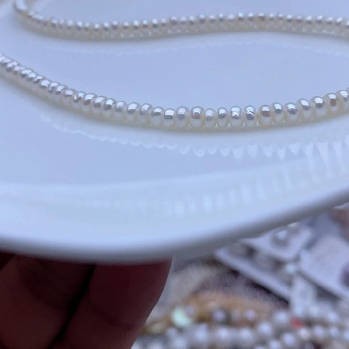 颈饰合金淡水珍珠