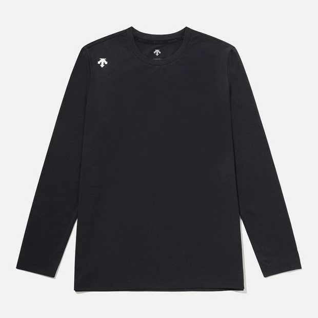 DESCENTE/迪桑特舒适运动圆领长袖T恤休闲打底衫男女SQ123UTL11