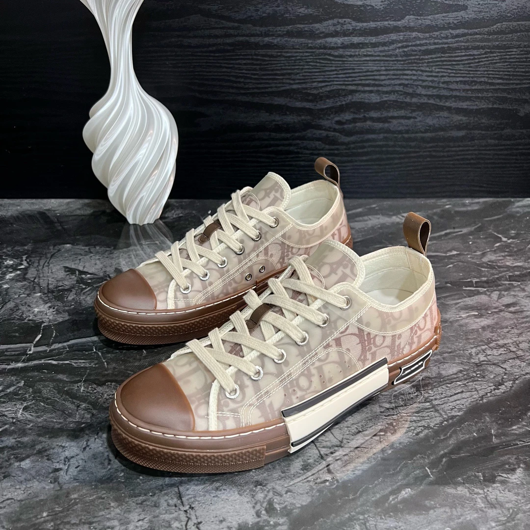 99新 DIOR/迪奥 1716/38码/棕色满印Dior B23板鞋