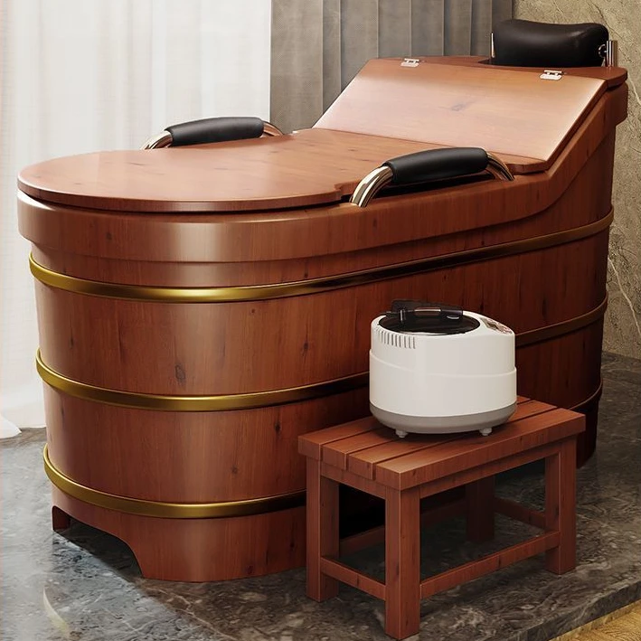 2025款泡澡桶浴缸香柏木大人浴桶洗澡堂家庭实木桶泡澡沐浴桶成人