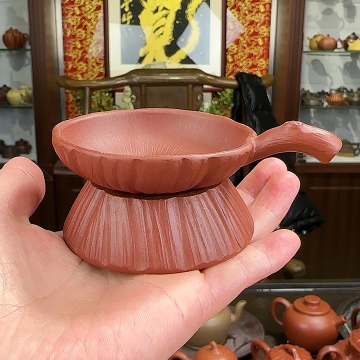 紫砂茶壶茶漏朱泥