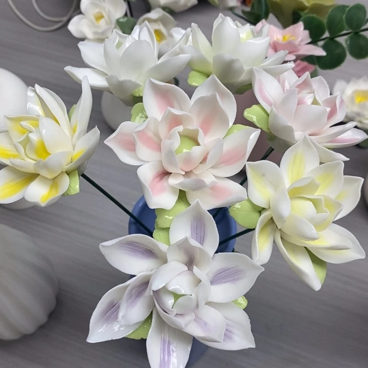 陶瓷陶瓷材料加工茉莉花