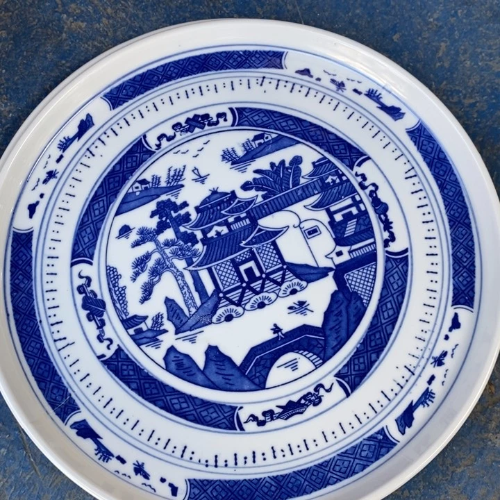 盘陶瓷青花梧桐十寸茶盘
