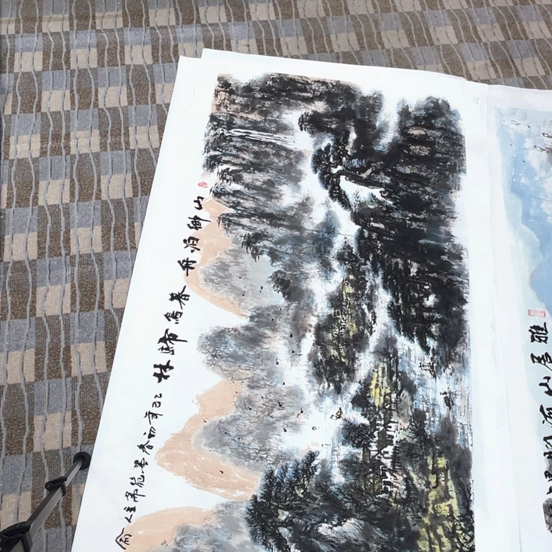 辉***.国画瑜泽祝山水四尺正冯1