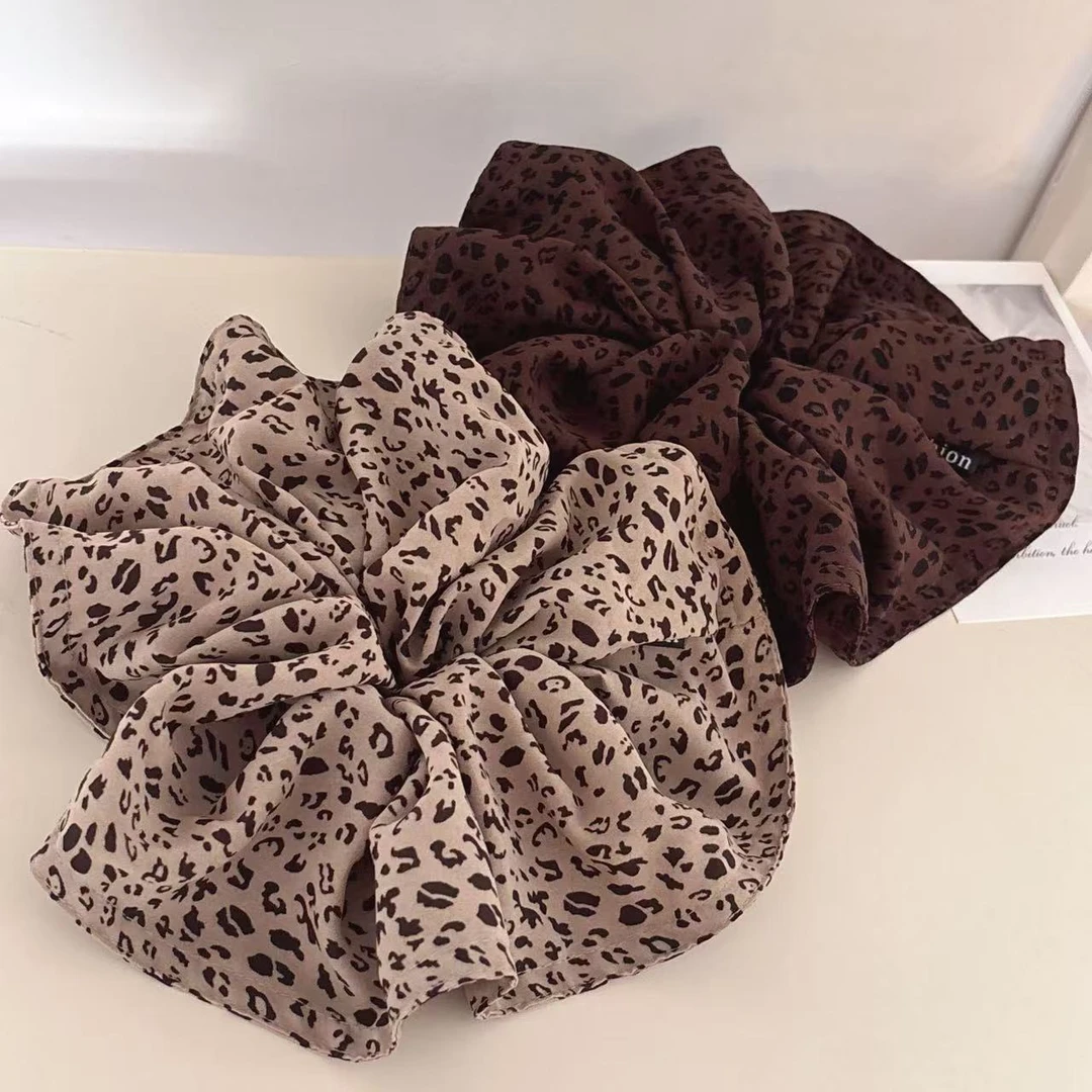 豹纹大肠发圈~秋冬新款！y2k辣妹百搭可爱豹纹发圈发饰