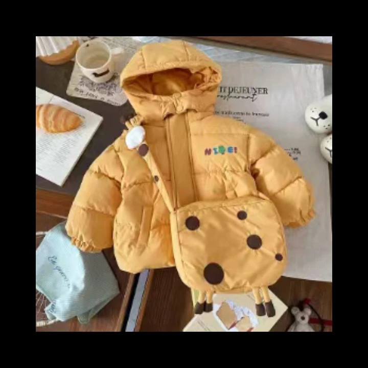 时尚男宝包包款冬季新款白鸭绒羽绒服