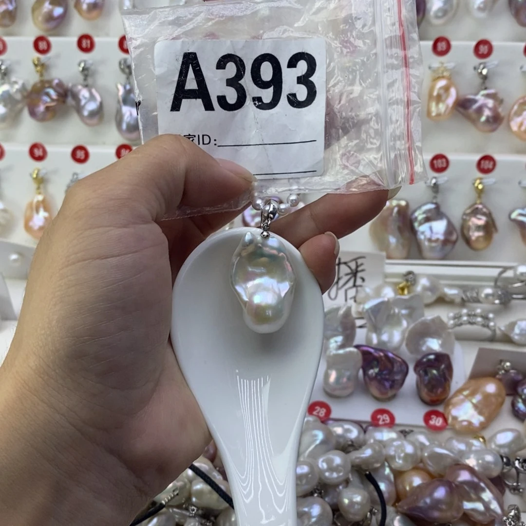 淡水珍珠银S925镶嵌颈饰木*