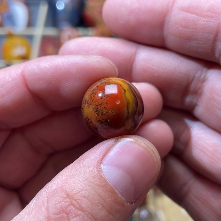 玛瑙/玉髓未镶嵌战国红圆珠