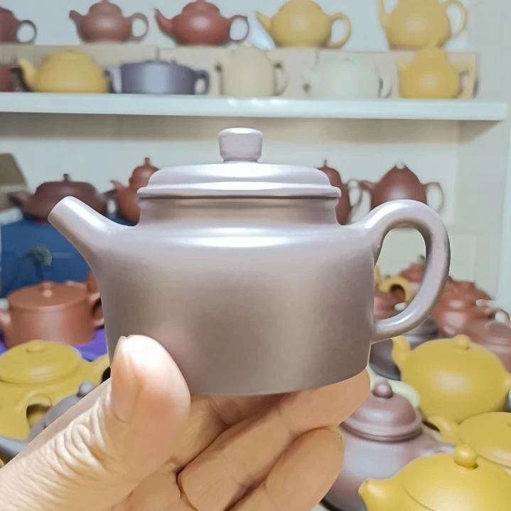 紫砂茶壶原矿天青德钟内推170cc半手工