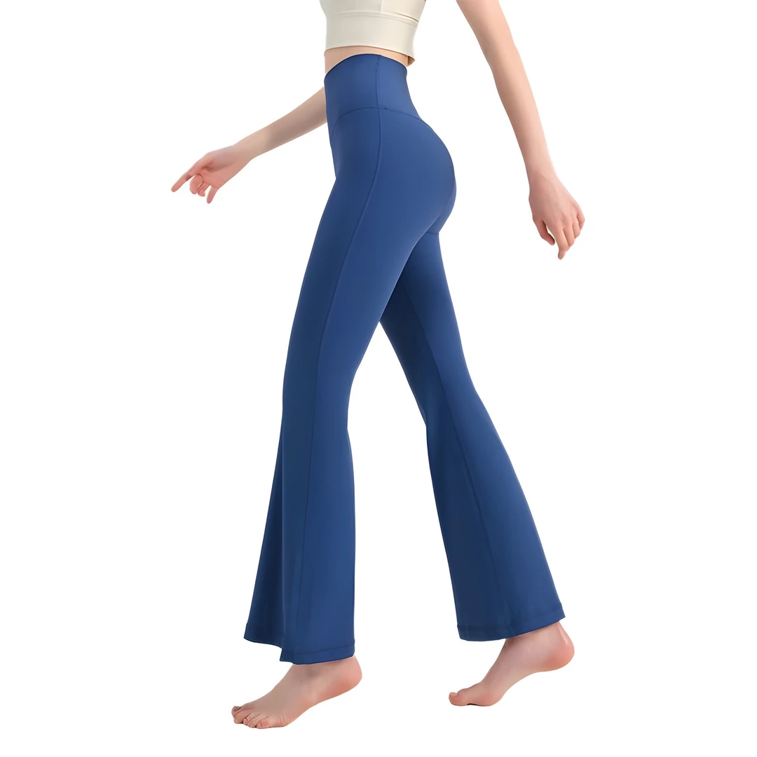 显高显腿长翘臀塑型女款高腰提臀高强度喇叭裤健身日常