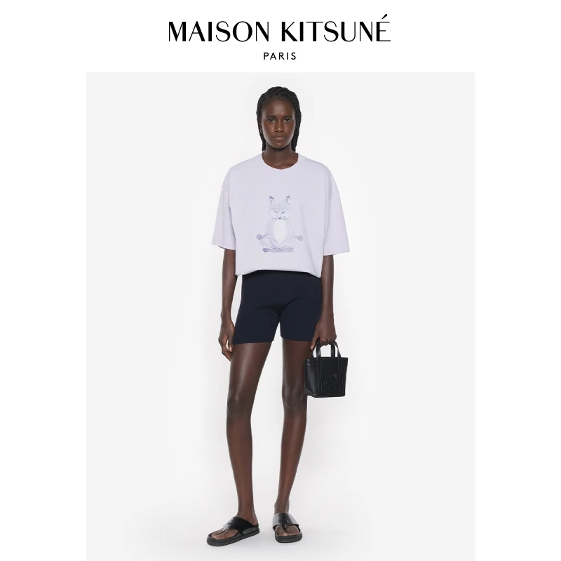 【春夏新品】Maison Kitsune 瑜伽狐狸时尚休闲印花T恤
