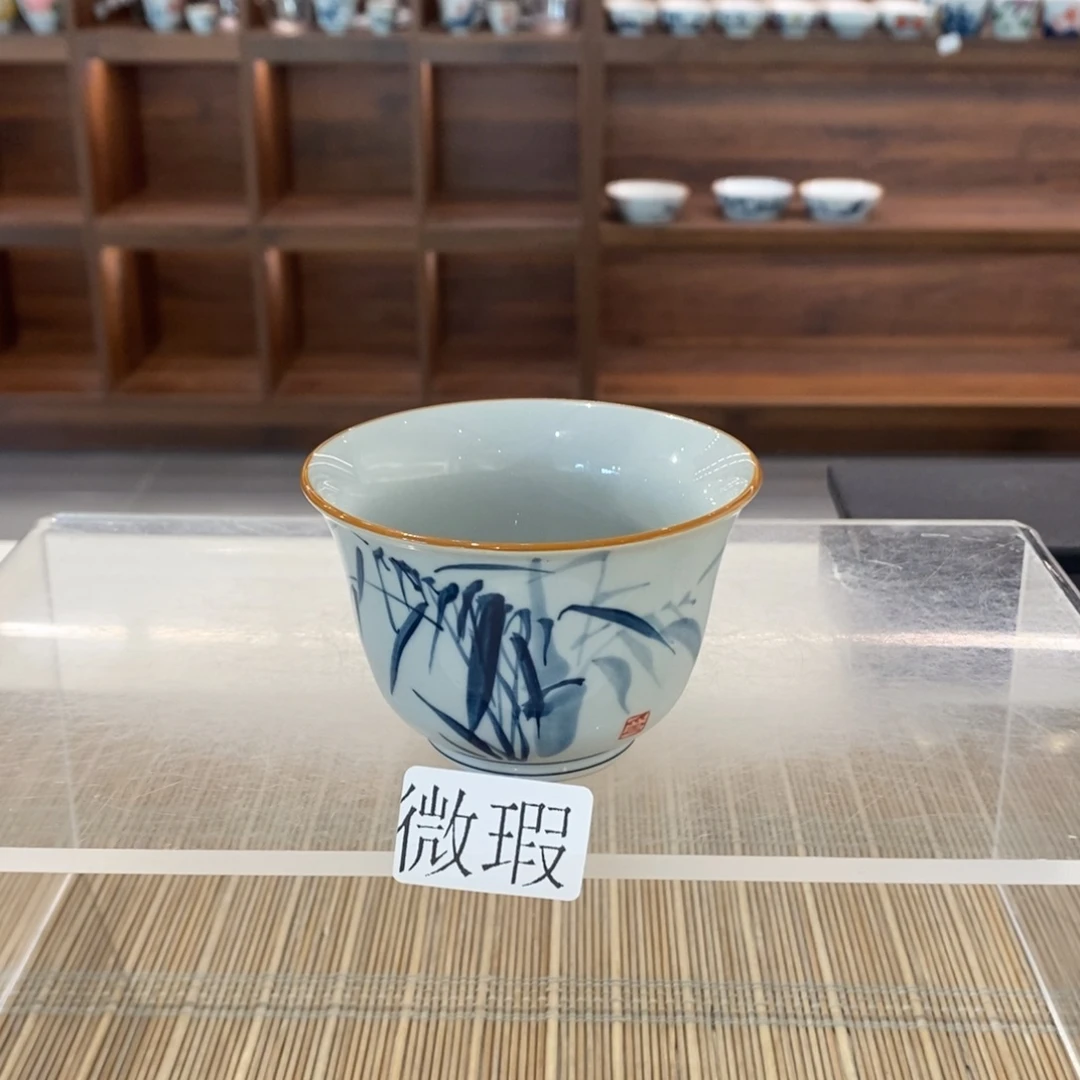 釉下彩老陶泥手工绘制