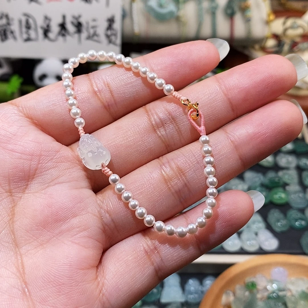 翡翠未镶嵌颈饰貔貅手链15