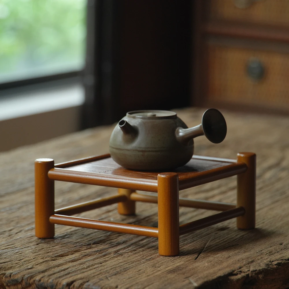 【禅意】壶承高山楠竹茶具收纳架茶杯架壶架手工家用中式简约复古