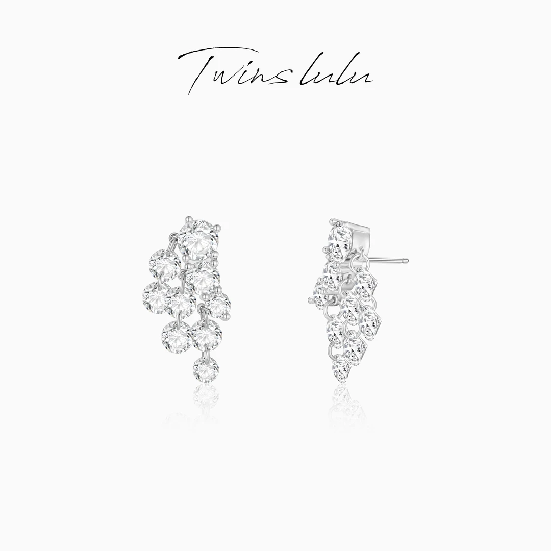 TWINS LULU 镀K金 小众简约设计师款百搭高级感圆形耳环TSL3153
