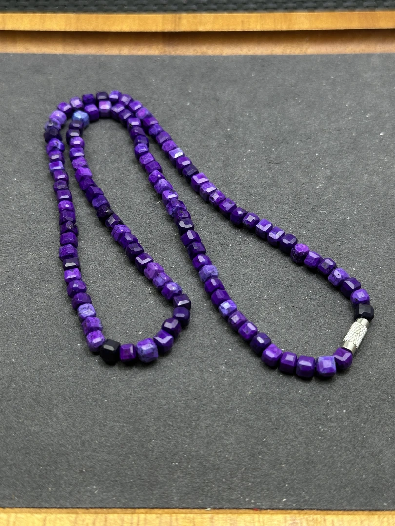 A7精美时尚气质百搭方糖紫舒项链