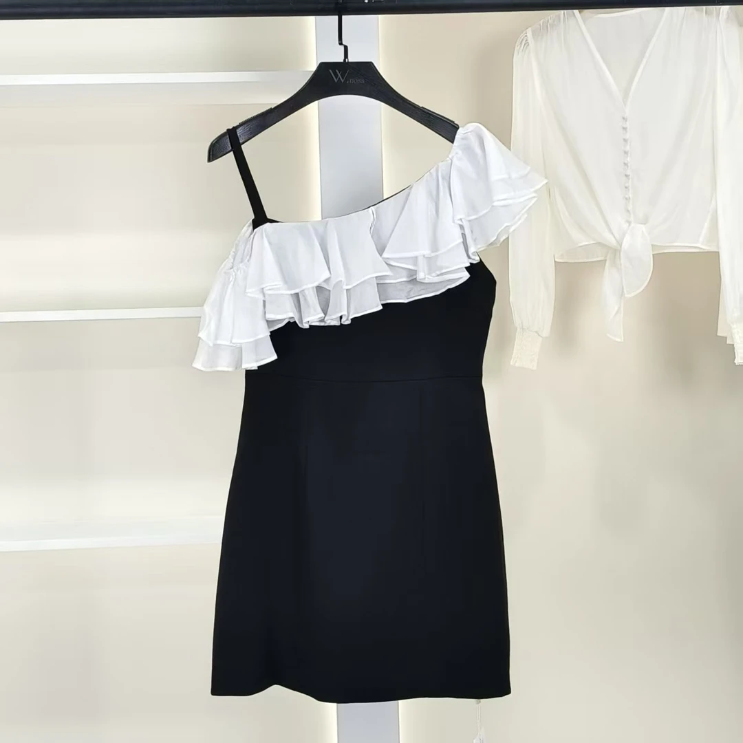 麦迪尚品【Miss-O】50421185莱赛尔天丝拼接连衣裙夏季专柜撤柜