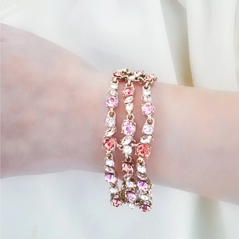 GIVENCHY/纪梵希时尚金色玫瑰多排手链 07B00287