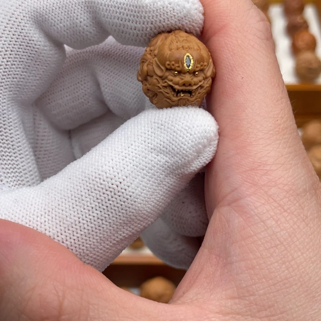 文玩核桃吊坠Y****8猴头核桃雕刻