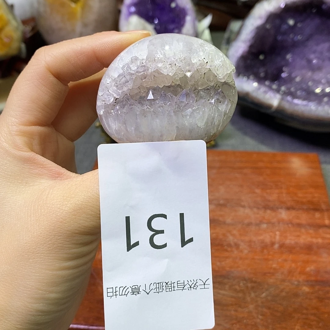 未镶嵌紫晶珠宝半成品