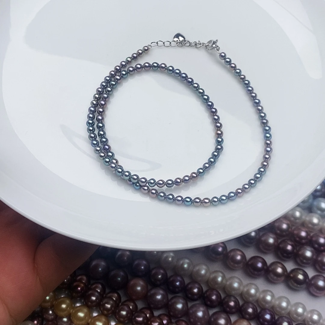 颈饰淡水珍珠银S925镶嵌