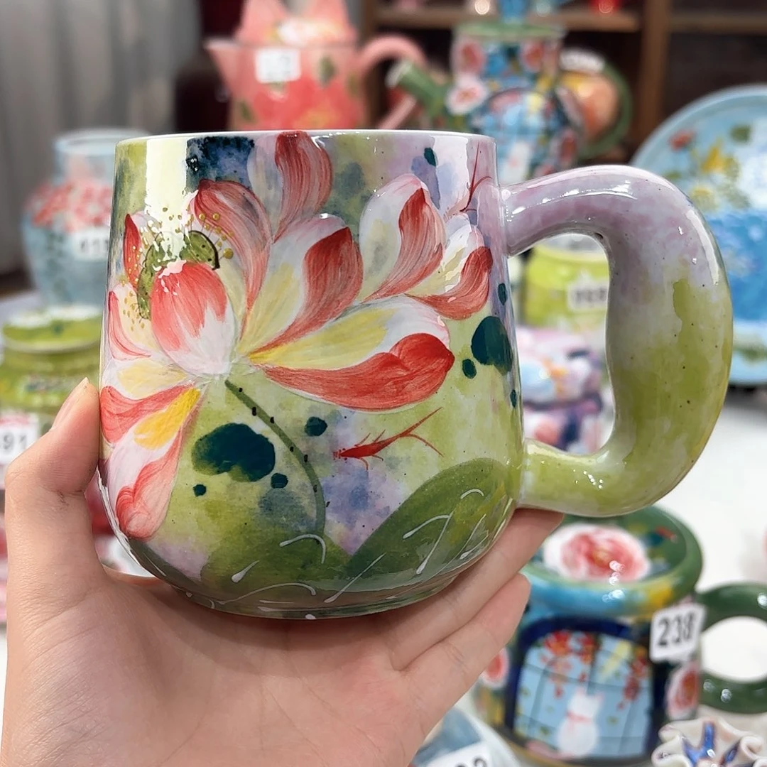 景德镇手绘高温釉下彩陶瓷茶具
