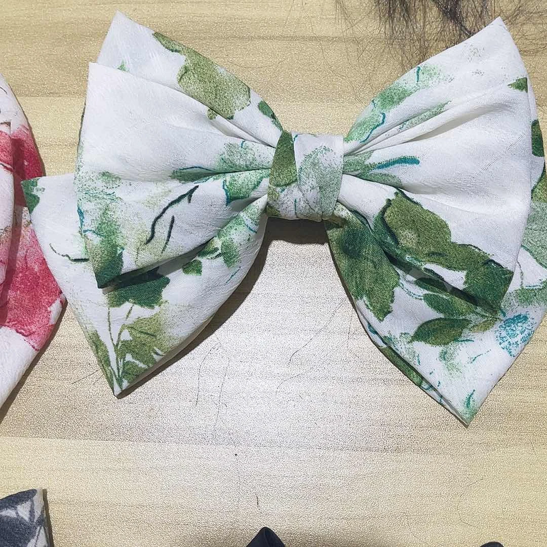 皮质铁合金蝴蝶结发夹