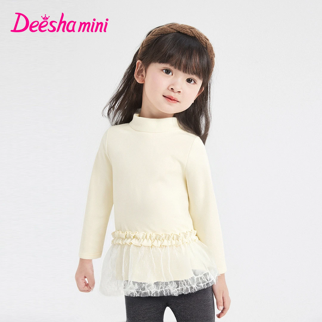 笛莎女童T恤宝宝衣服秋季女孩儿童时尚百搭长袖打底衫-132550602