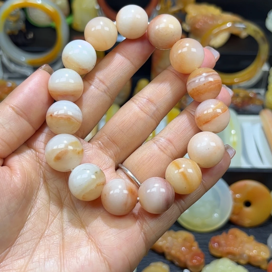 石英质玉（黄龙玉）未镶嵌手链