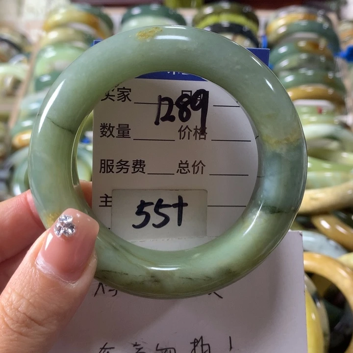 蛇纹石玉未镶嵌手镯1289