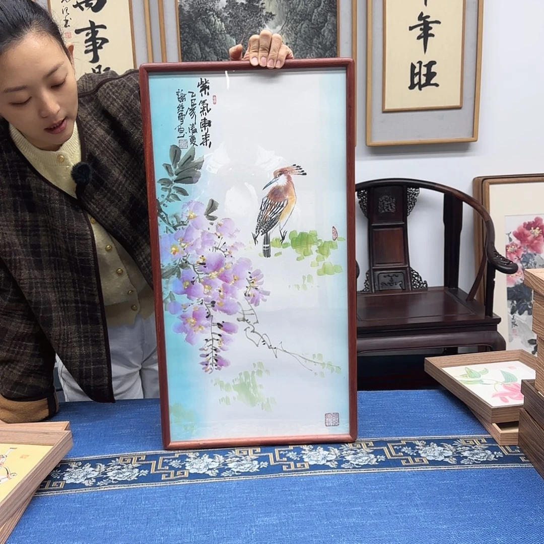 国画谢丝雪老师紫气东来