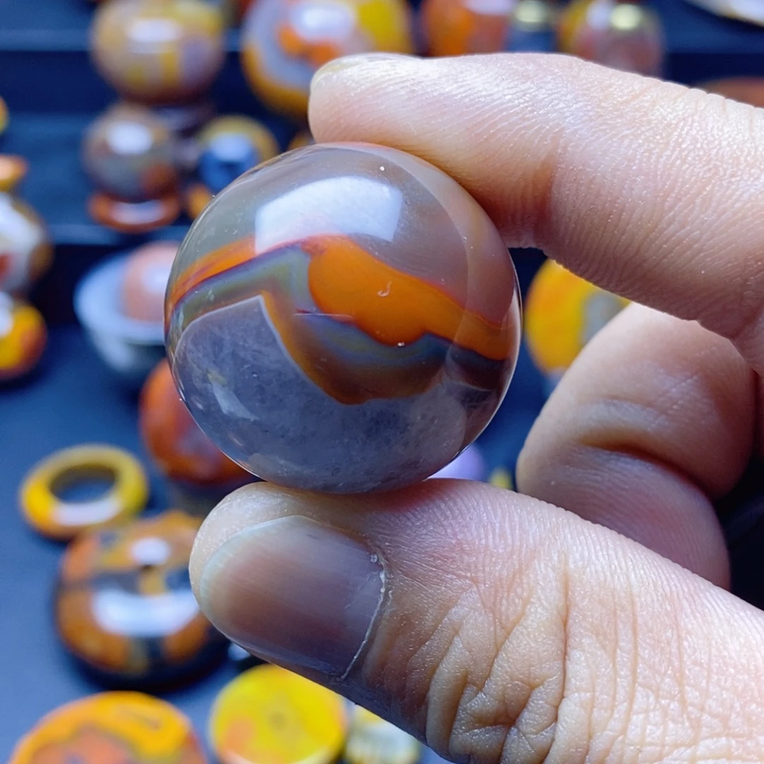 冂***口玛瑙/玉髓未镶嵌手把件