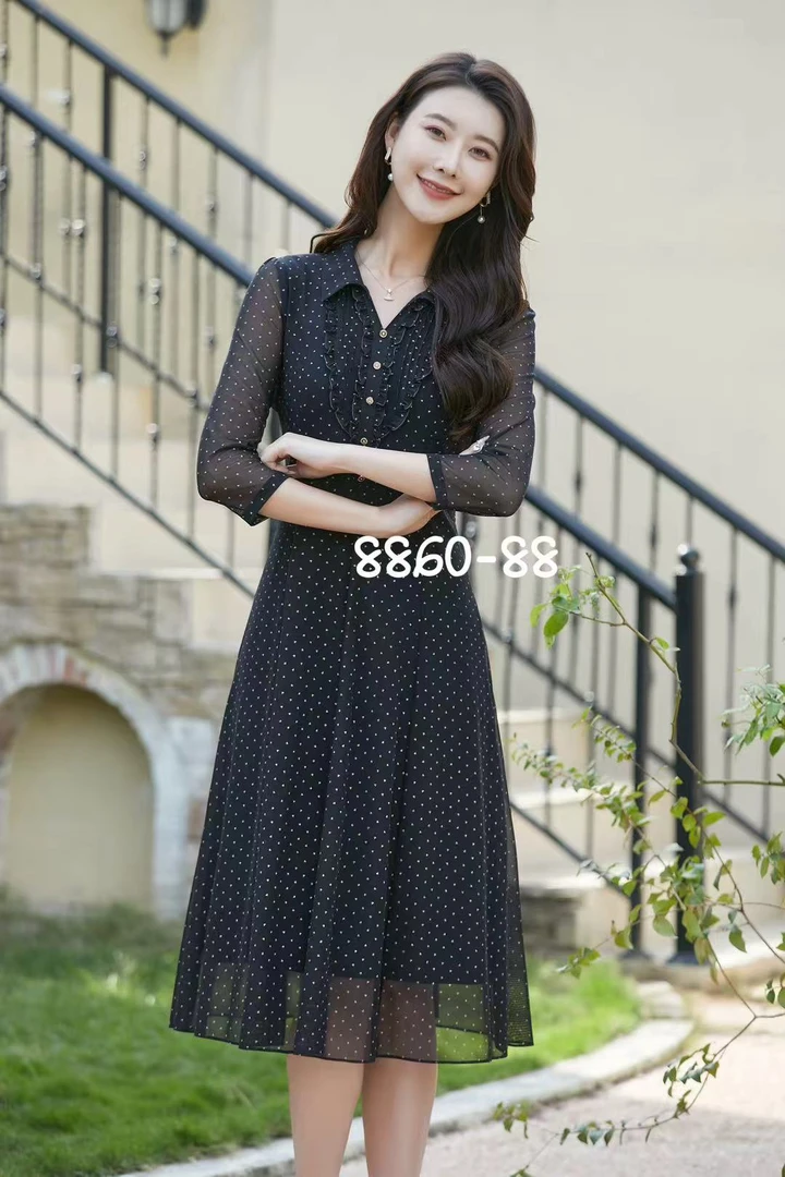 【二姐潮牌】品牌 台湾纱 连衣裙 8860-88