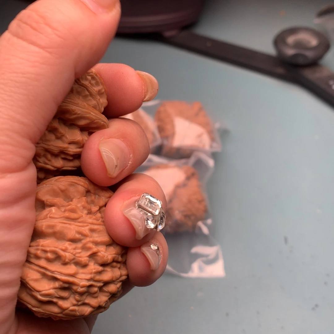 文玩核桃把件白狮子4243