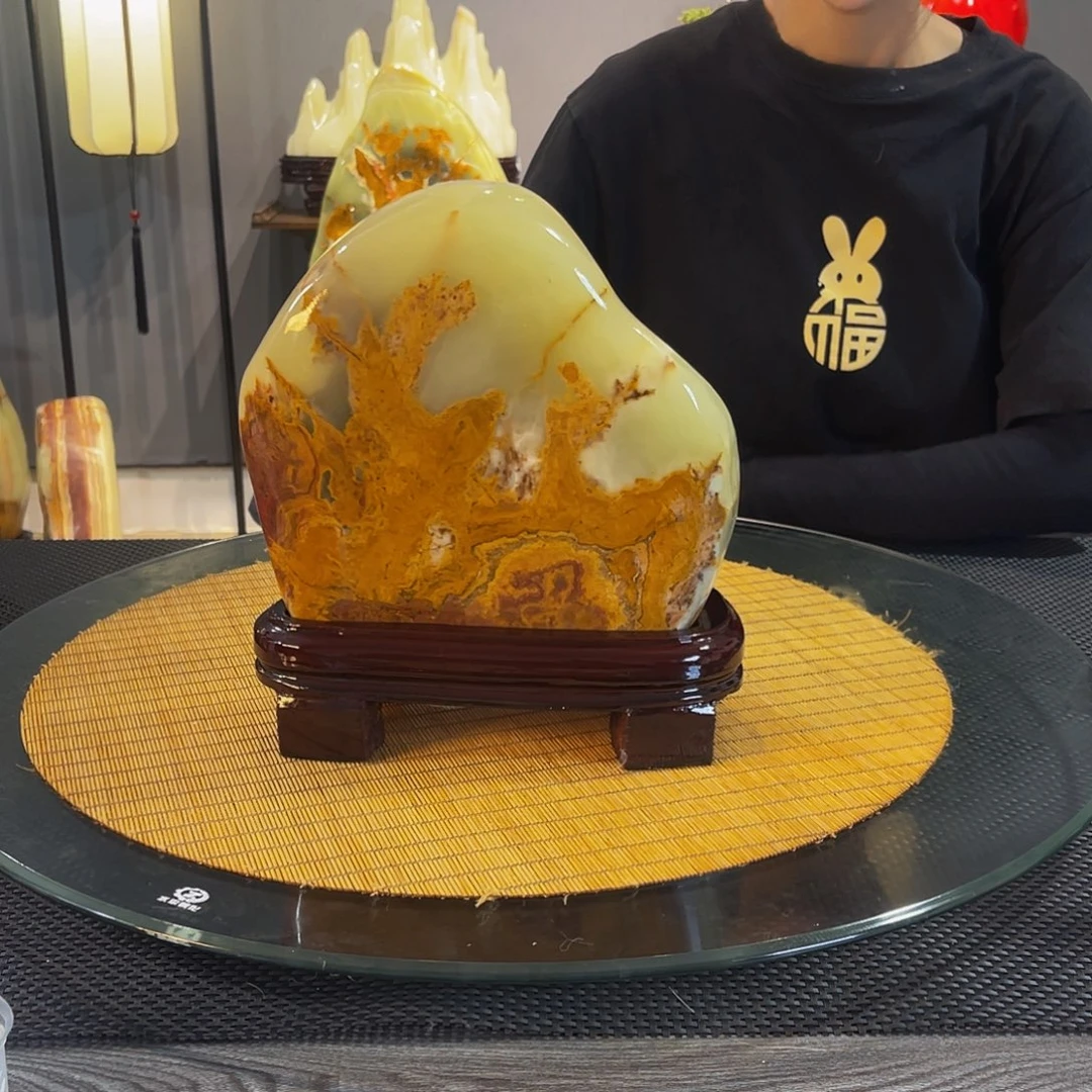 石材天然原石摆件