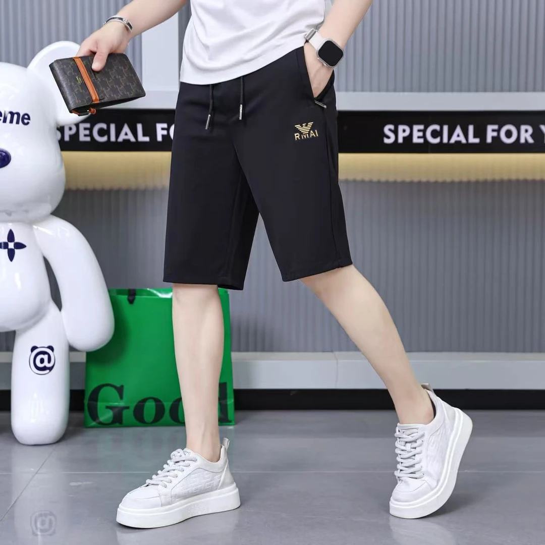 6638夏季新款男士简单冰丝短裤