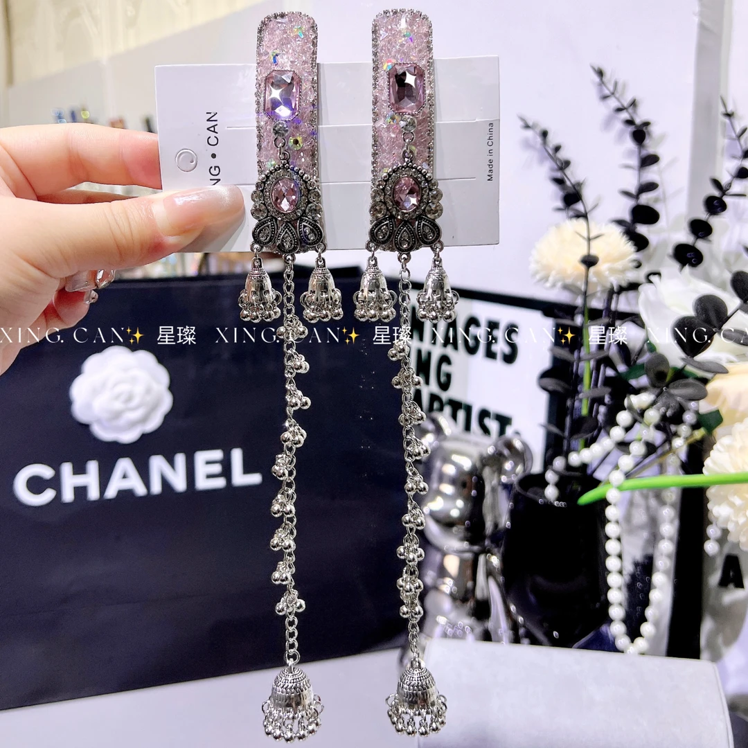 高级粉镶钻发夹可爱风韩版韩式女百搭复古重工头饰个性满钻气质