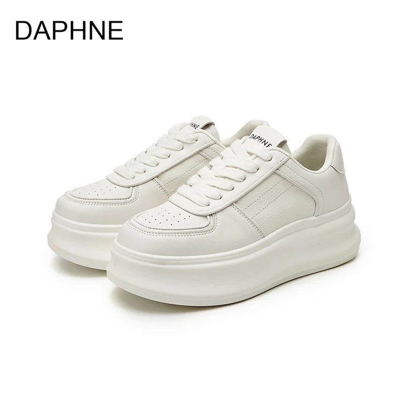 达芙妮小白鞋2025秋季新款厚底运动休闲鞋时尚百搭增高板鞋女鞋