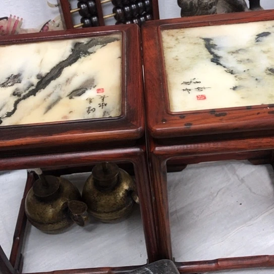 向***生木红木花几一对完整漂亮