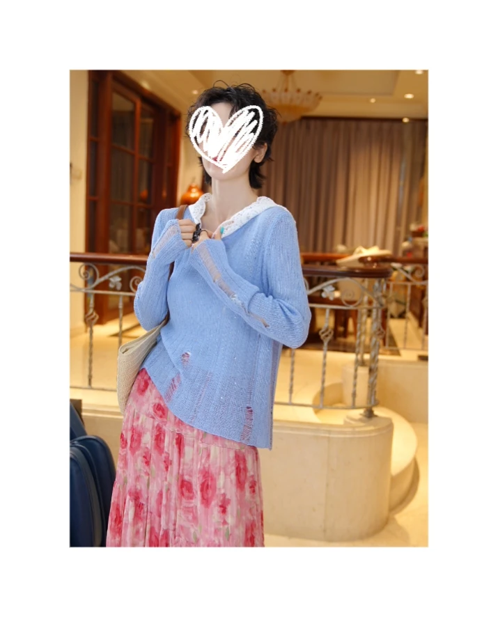25146632【花影】连帽高级显瘦气质时尚T恤上衣