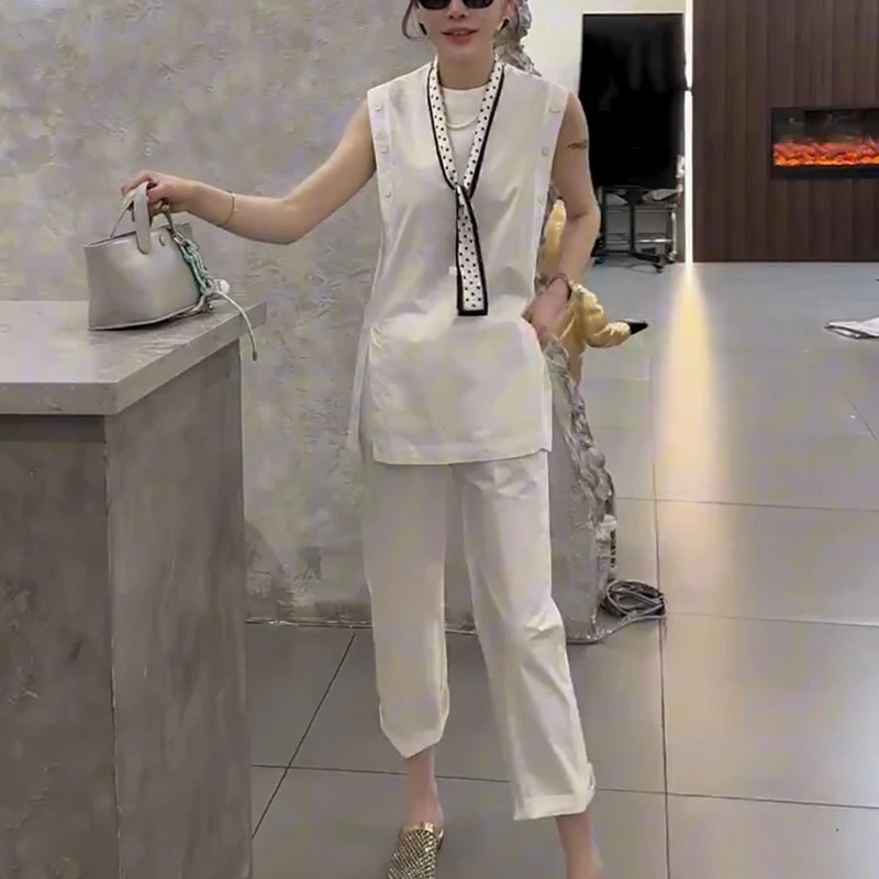 2025春夏季新款时尚显瘦气质网红高档洋气女高级百搭两件套c2004
