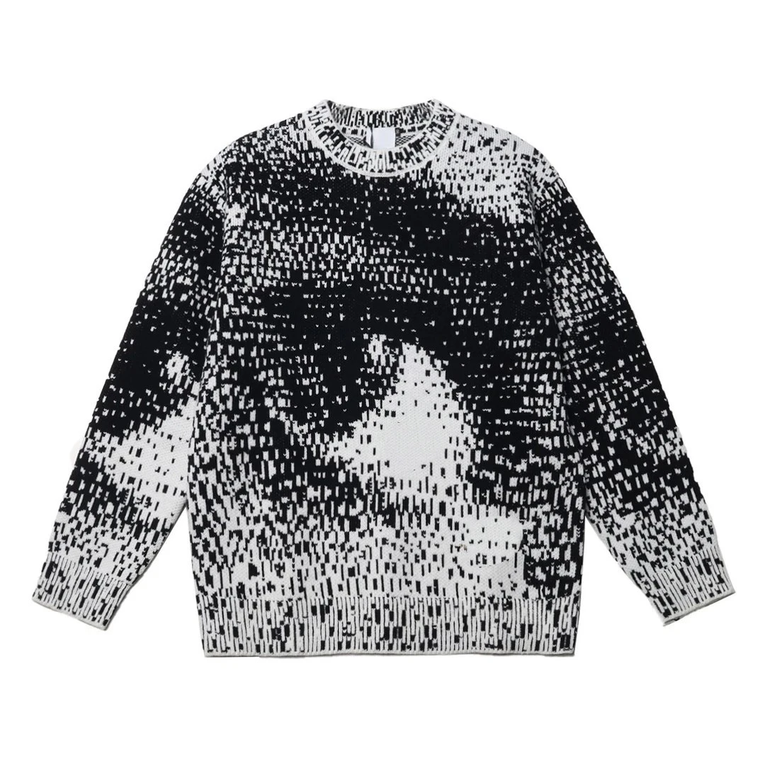 "暮光之眼"秋冬百搭低领宽松外套针织上衣毛衣秋冬男款保暖新款