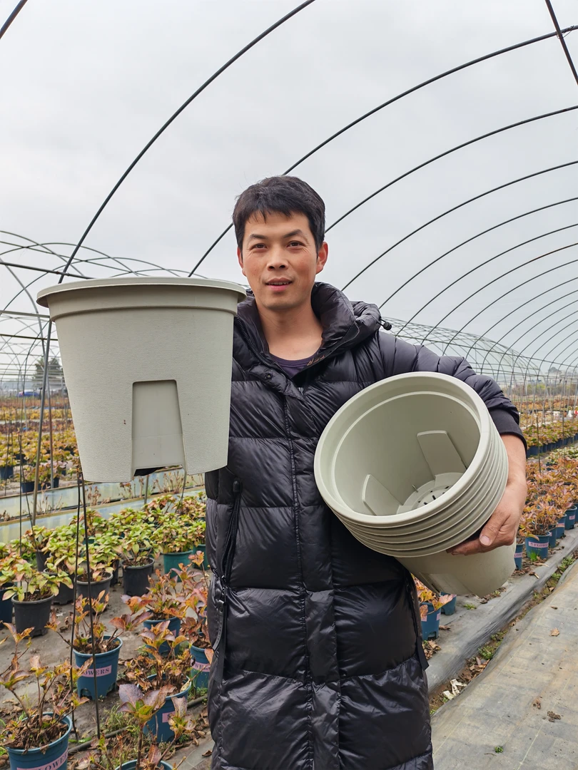 【蜀兴花盆】加厚透气圆形树脂控根花盆适合花卉绿植种植