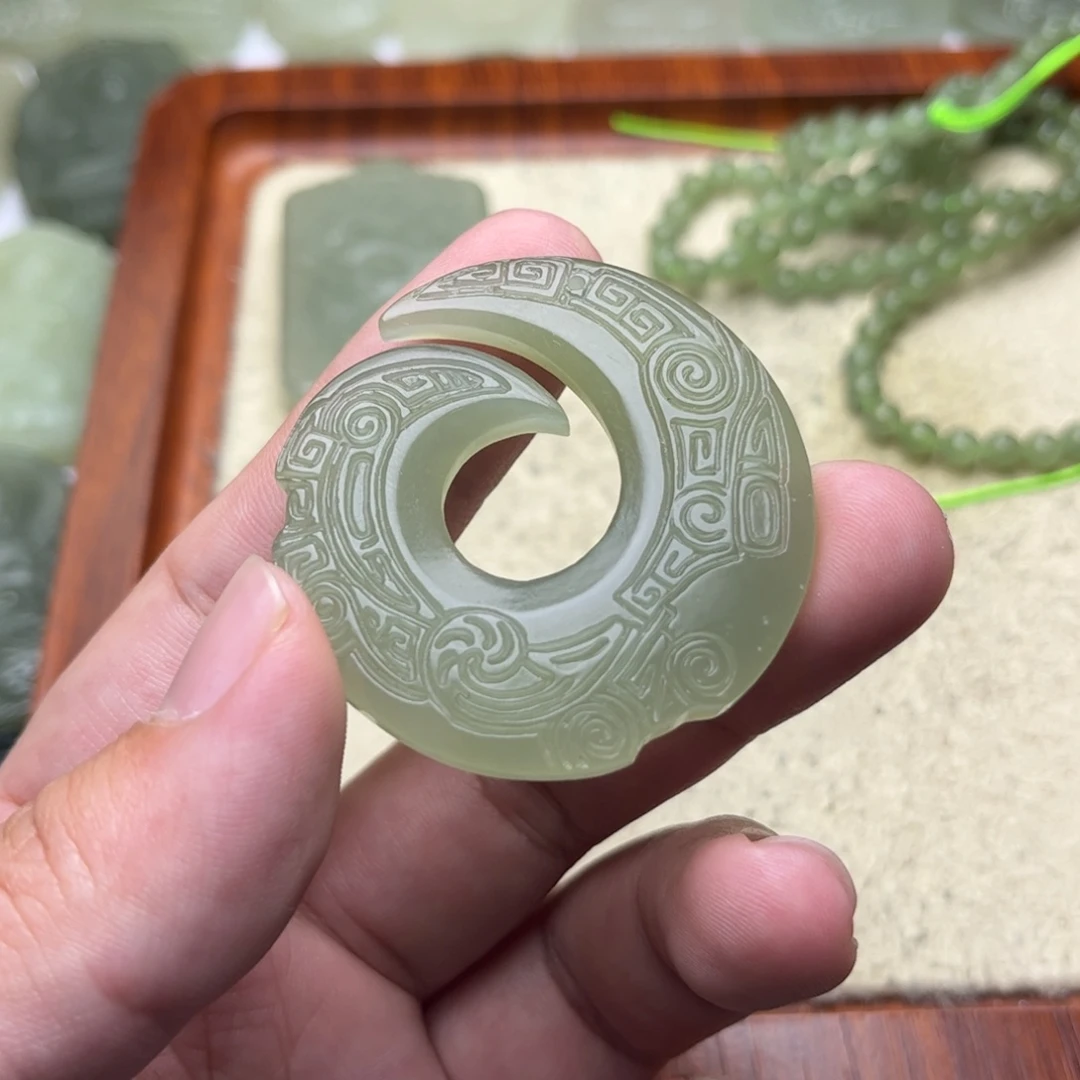 艾***发定制和田玉未镶嵌天然正品和田玉精抛光