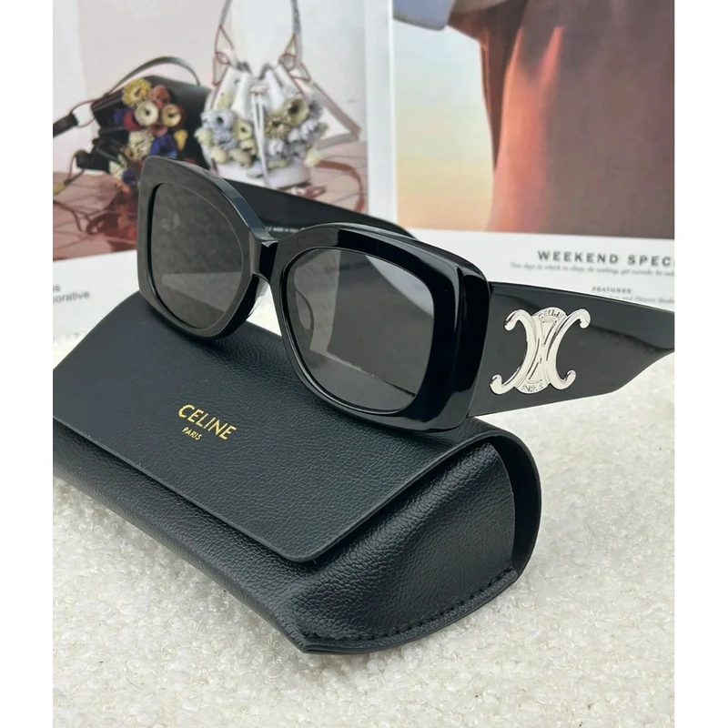 未使用 Celine/思琳  黑银凯旋门墨镜 CL40282U