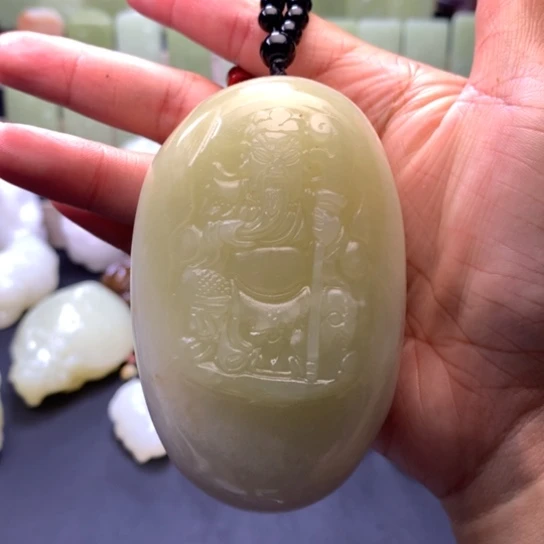 石材方解石手把件
