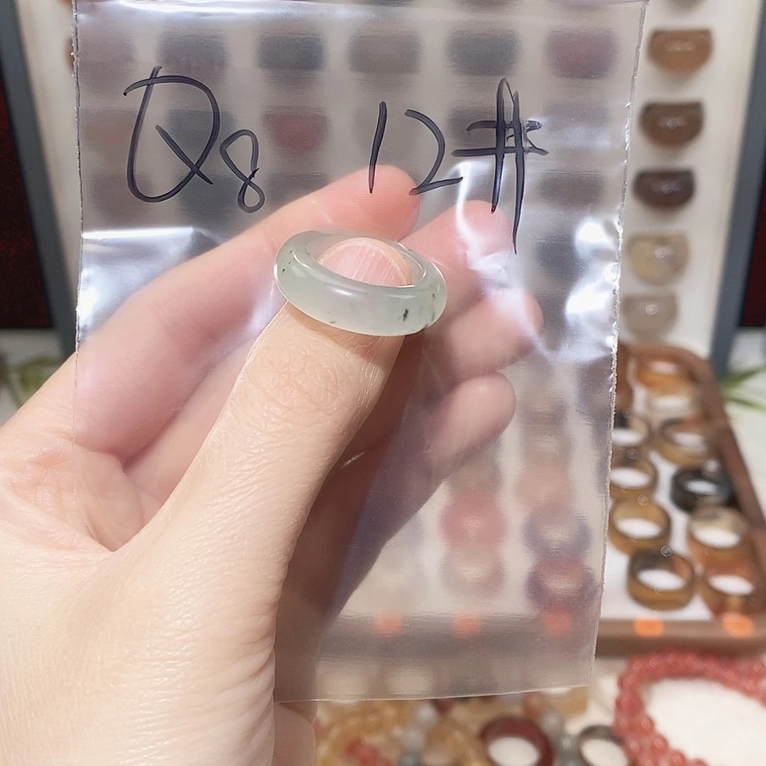 玛瑙/玉髓未镶嵌戒指港12码岫玉福利款不退换